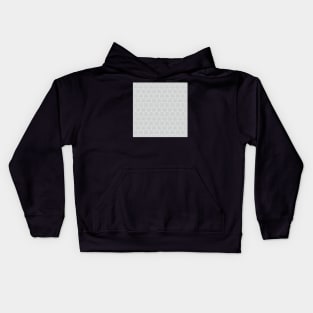 Icosahedron Pattern White on Soft Gray Kids Hoodie